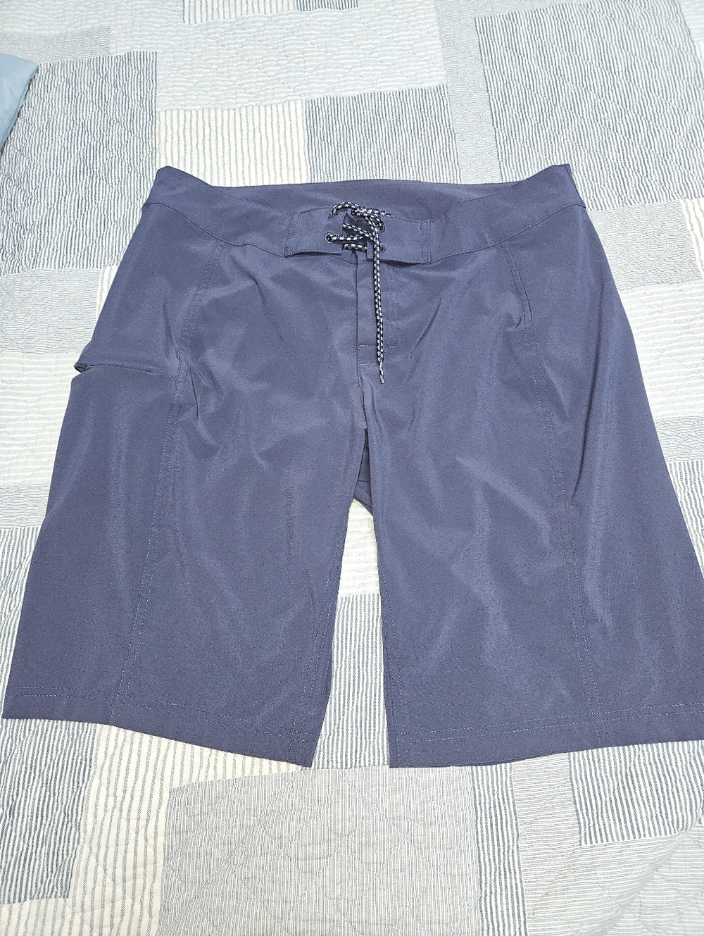 Womens Columbia Navy Blue Lace-Up Swim/Board Shorts